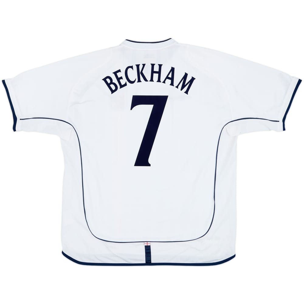 2001-03 England Home Shirt Beckham #7 - 6/10 - (XXL)