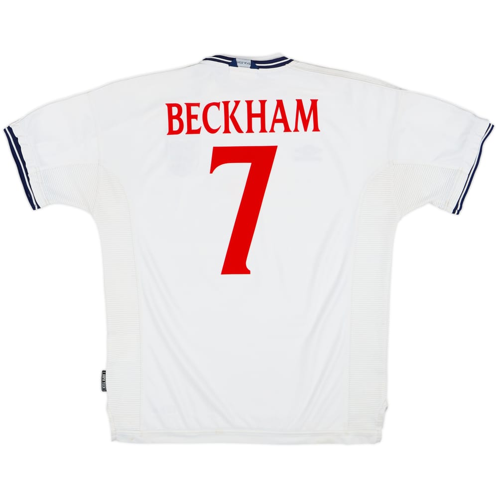 1999-01 England Home Shirt Beckham #7 - 6/10 - (XL)