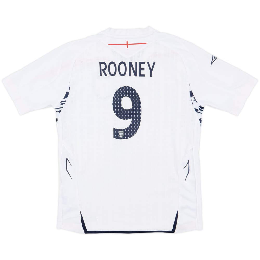 2007-09 England Home Shirt Rooney #9 - 10/10 - (M.Boys)