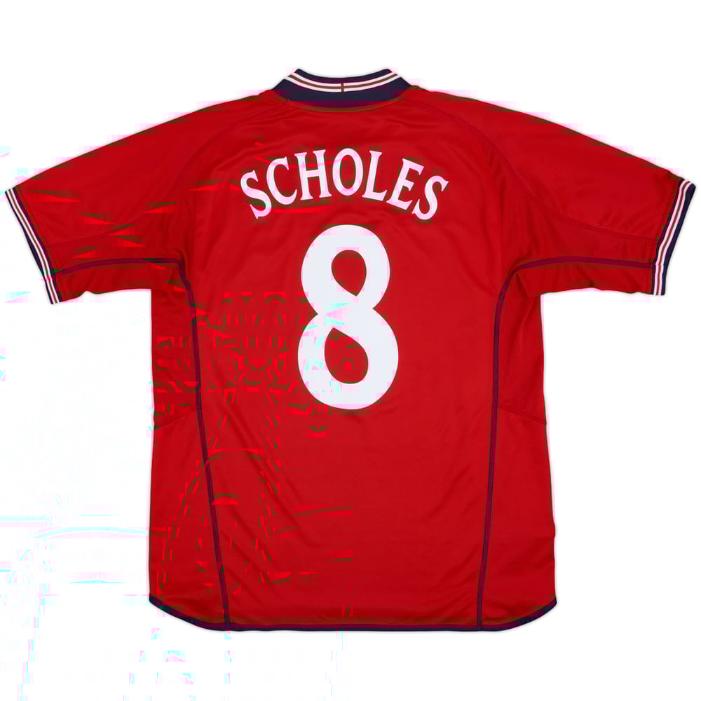 2002-04 England Away Shirt Scholes #8 - 8/10 - (M)