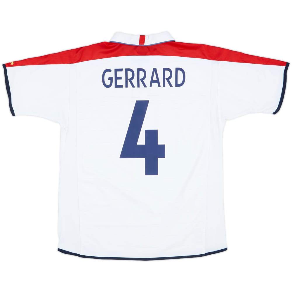 2003-05 England Home Shirt Gerrard #4 - 5/10 - (L)