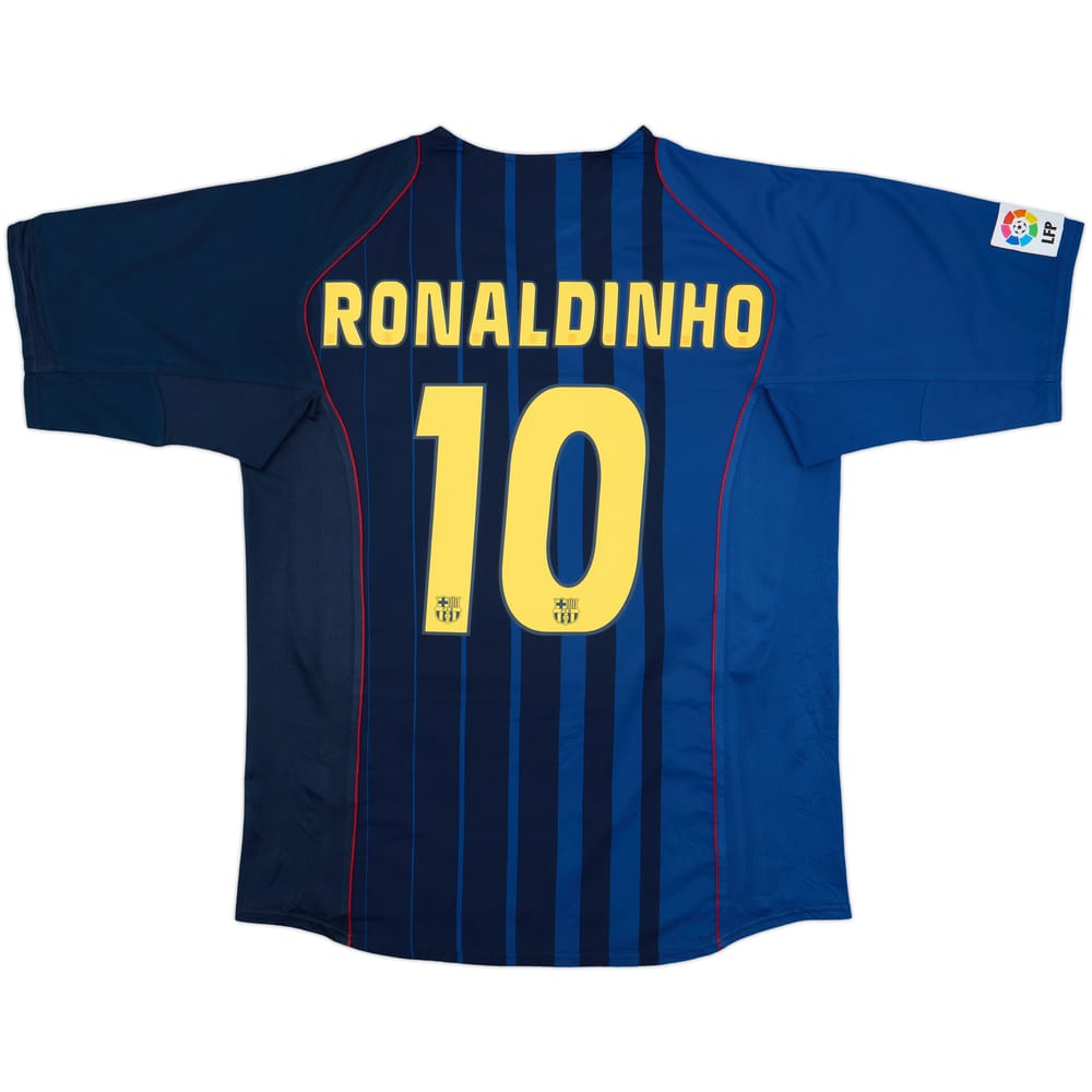 2004-05 Barcelona Away Shirt Ronaldinho #10 - 9/10 - (XL)