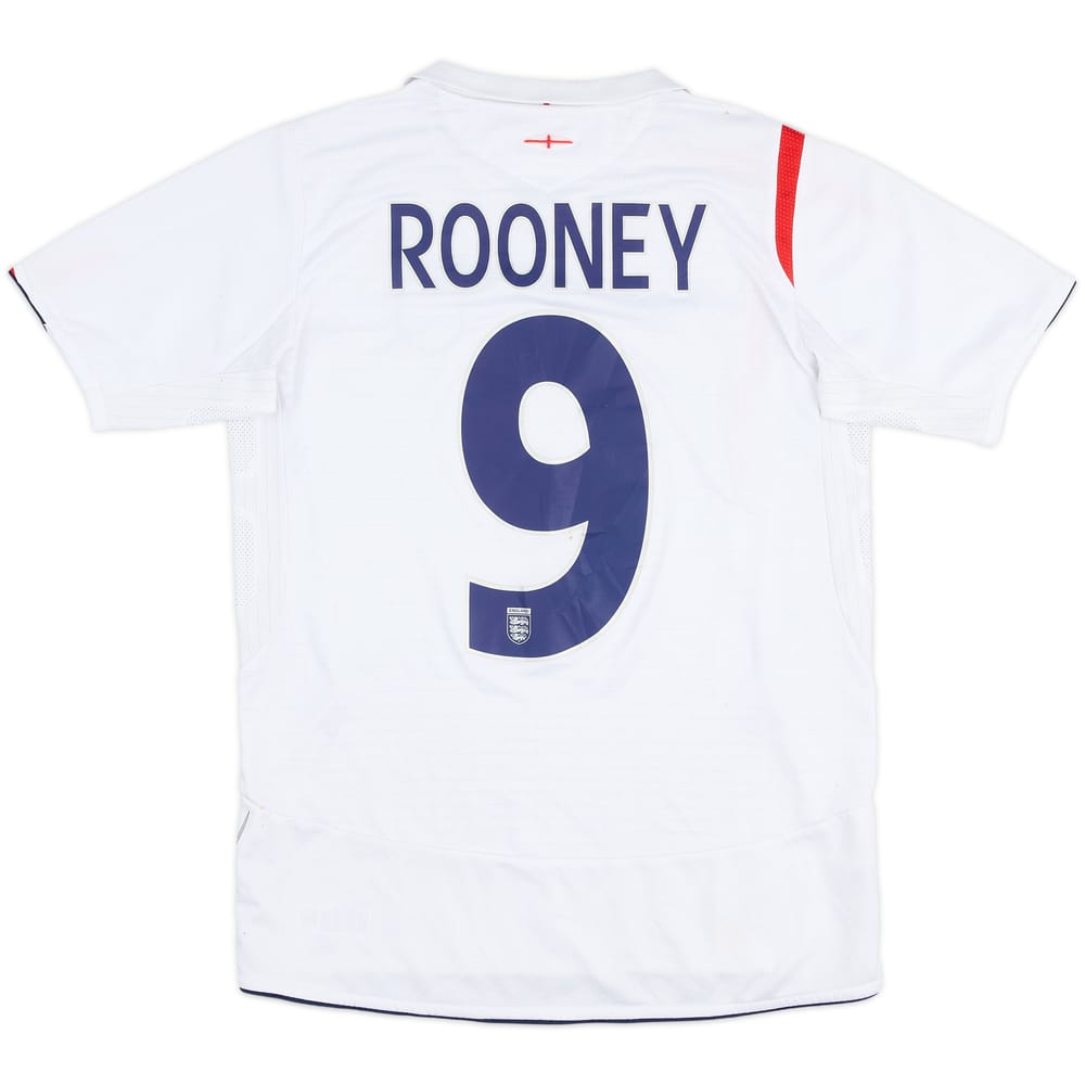 2005-07 England Home Shirt Rooney #9 - 5/10 - (XL.Boys)