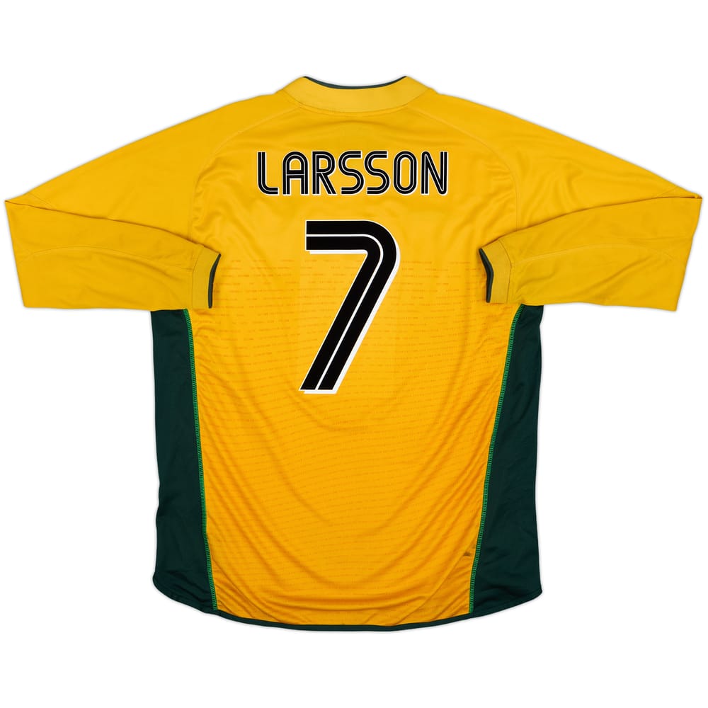 2002-03 Celtic Away L/S Shirt Larsson #7 - 5/10 - (XL)
