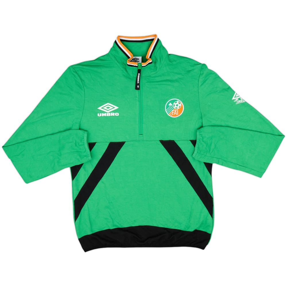 2018-19 Ireland Umbro Retro 1998 1/4 Zip Training Top - 8/10 - (S)