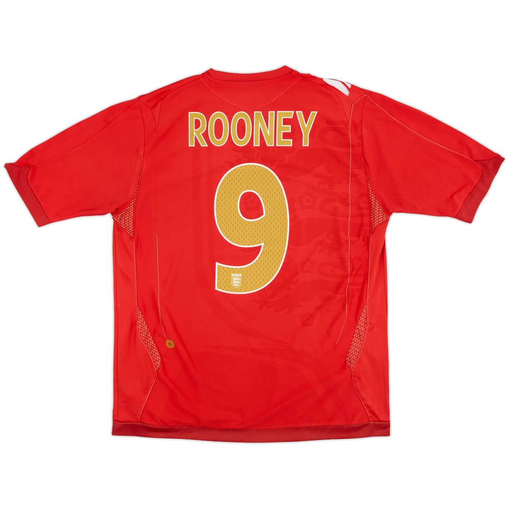 2006-08 England Away Shirt Rooney #9 - 5/10 - (L)