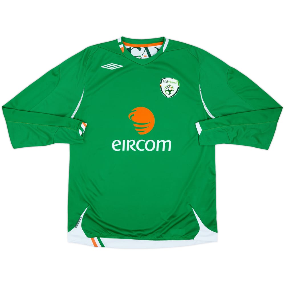 2006-08 Ireland Home L/S Shirt - 9/10 - (L)