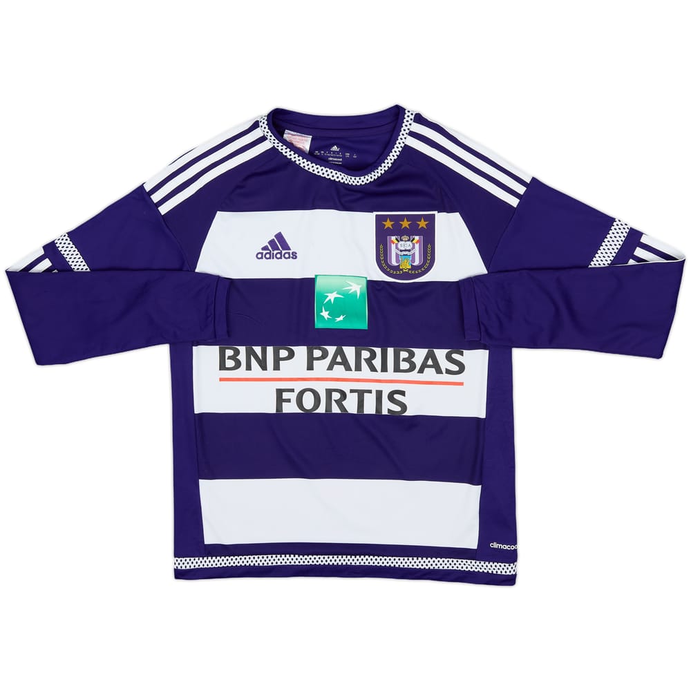 2015-16 Anderlecht Home L/S Shirt - 6/10 - (L.Boys)