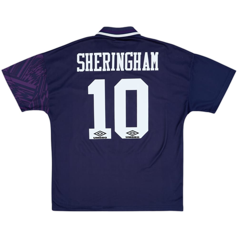 1994-95 Tottenham Away Shirt Sheringham #10 - 8/10 - (L)