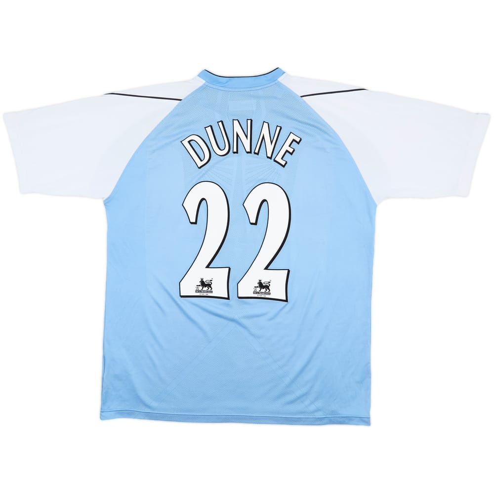 2006-07 Manchester City Home Shirt Dunne #22 - 7/10 - (XL)