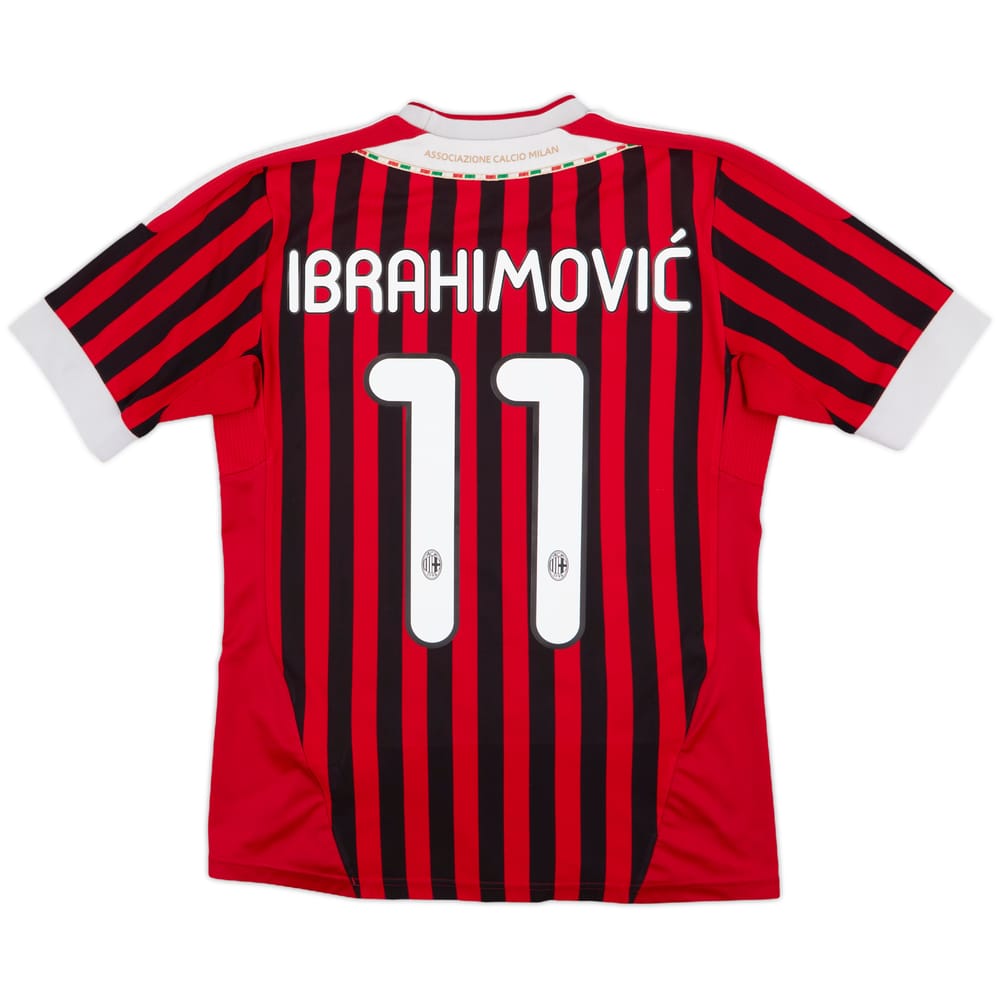 2011-12 AC Milan Home Shirt Ibrahimovic #11 - 6/10 - (S)