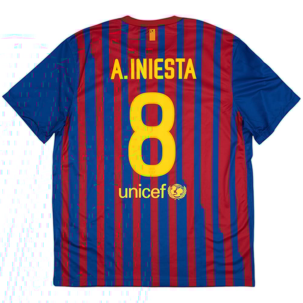 2011-12 Barcelona Home Shirt A.Iniesta #8 - 10/10 - (XL)