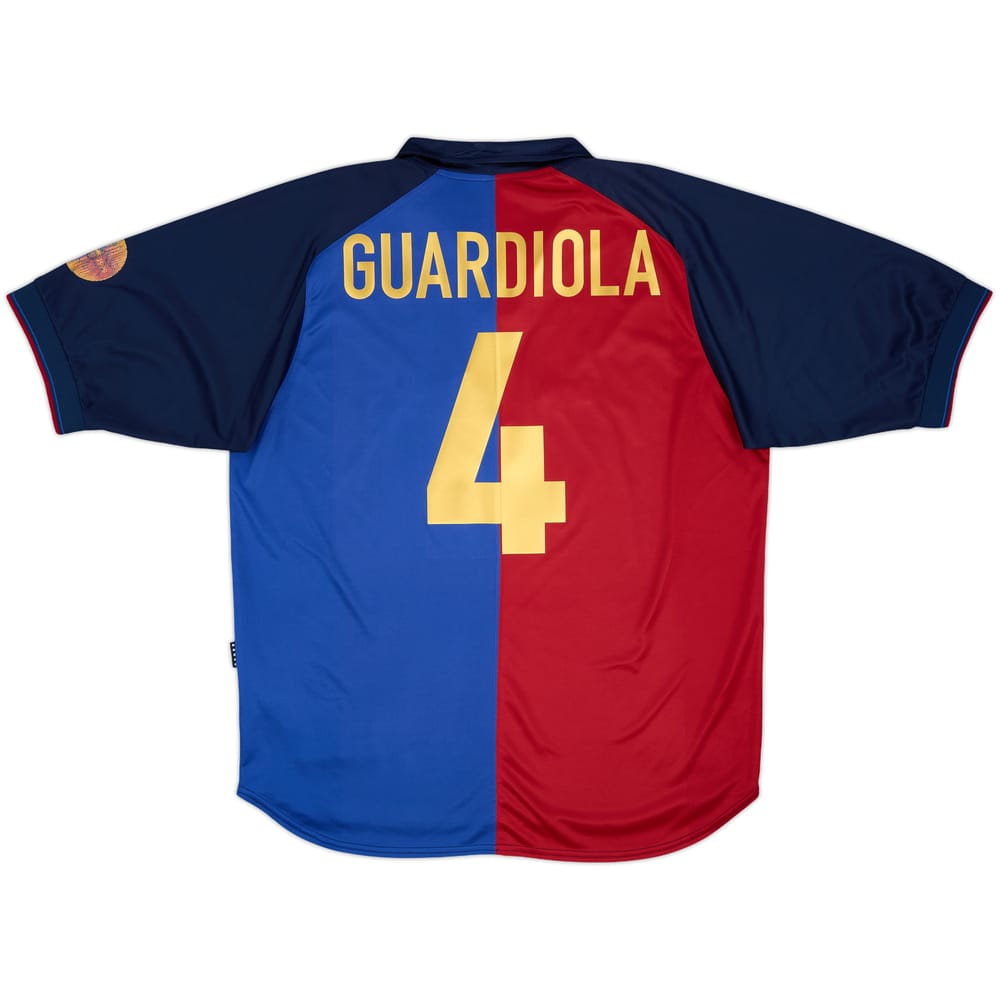 1999-00 Barcelona Centenary Home Shirt Guardiola #4 - 8/10 - (XL)