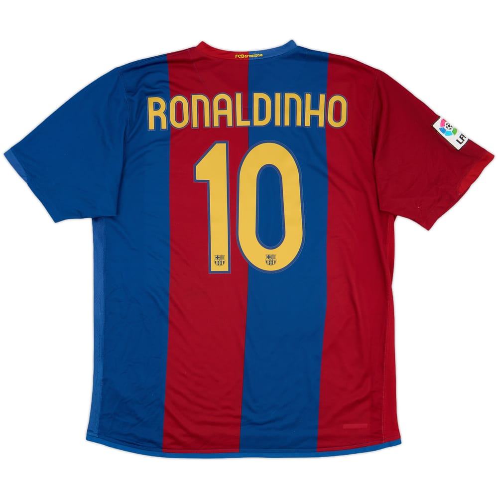 2006-07 Barcelona Home Shirt Ronaldinho #10 - 8/10 - (XL)