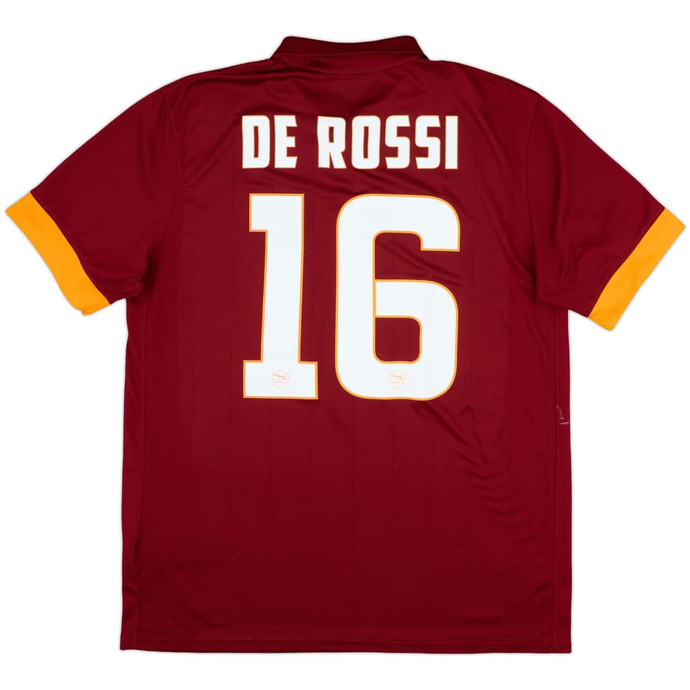 2014-15 Roma Home Shirt De Rossi #16 - 6/10 - (L)