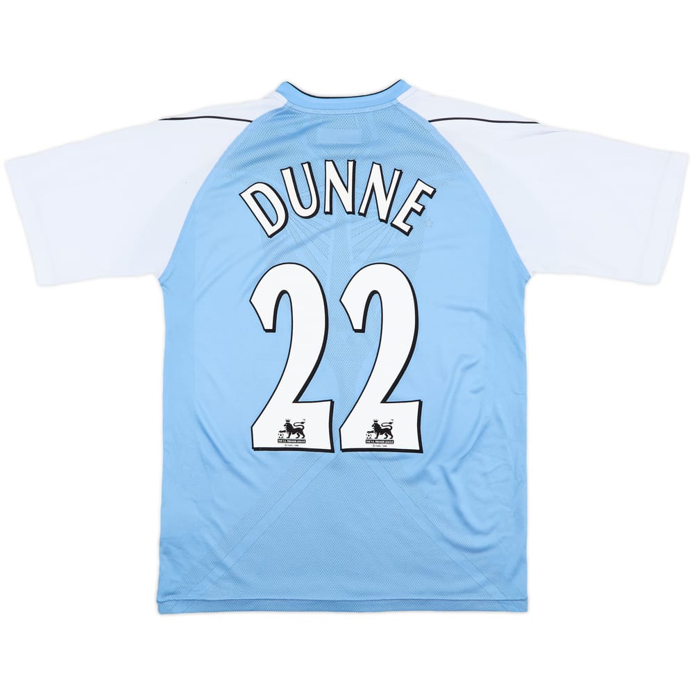 2006-07 Manchester City Home Shirt Dunne #22 - 7/10 - (M)