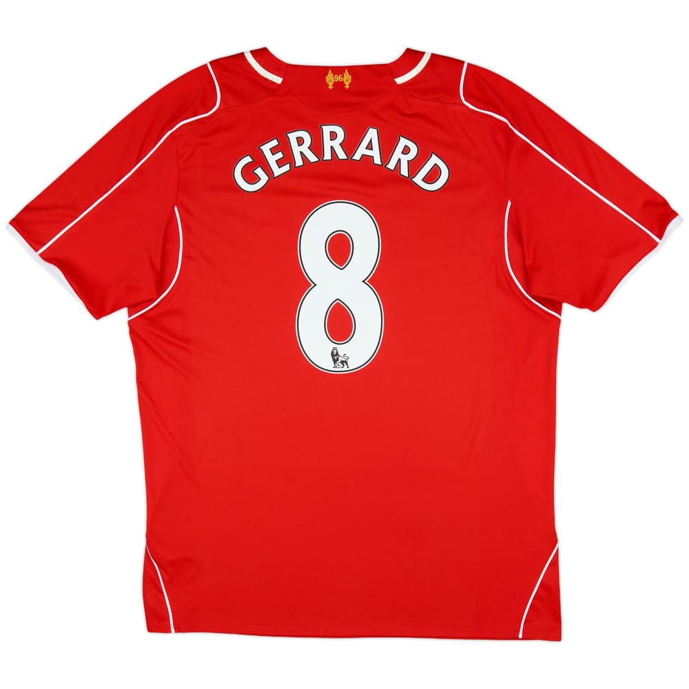 2014-15 Liverpool Home Shirt Gerrard #8 - 8/10 - (XL)