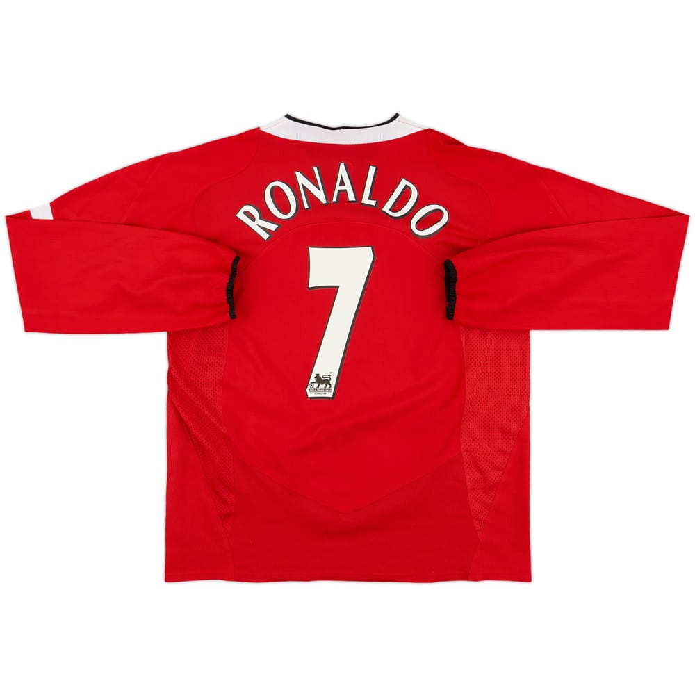 2004-06 Manchester United Home L/S Shirt Ronaldo #7 - 8/10 - (M)