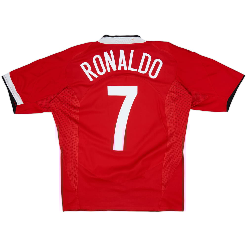 2004-06 Manchester United Home Shirt Ronaldo #7 - 8/10 - (XL.Boys)
