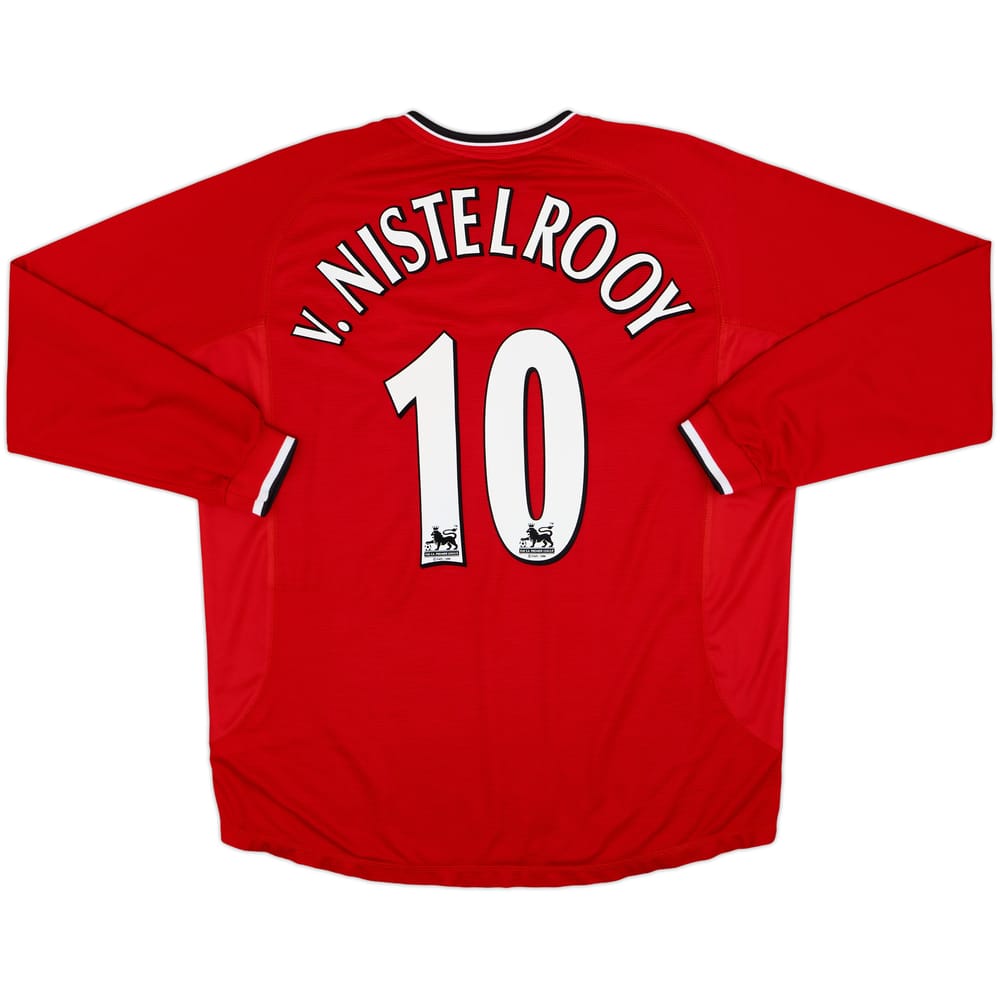 2000-02 Manchester United Home L/S Shirt V.Nistelrooy #10 - 10/10 - (XXL)