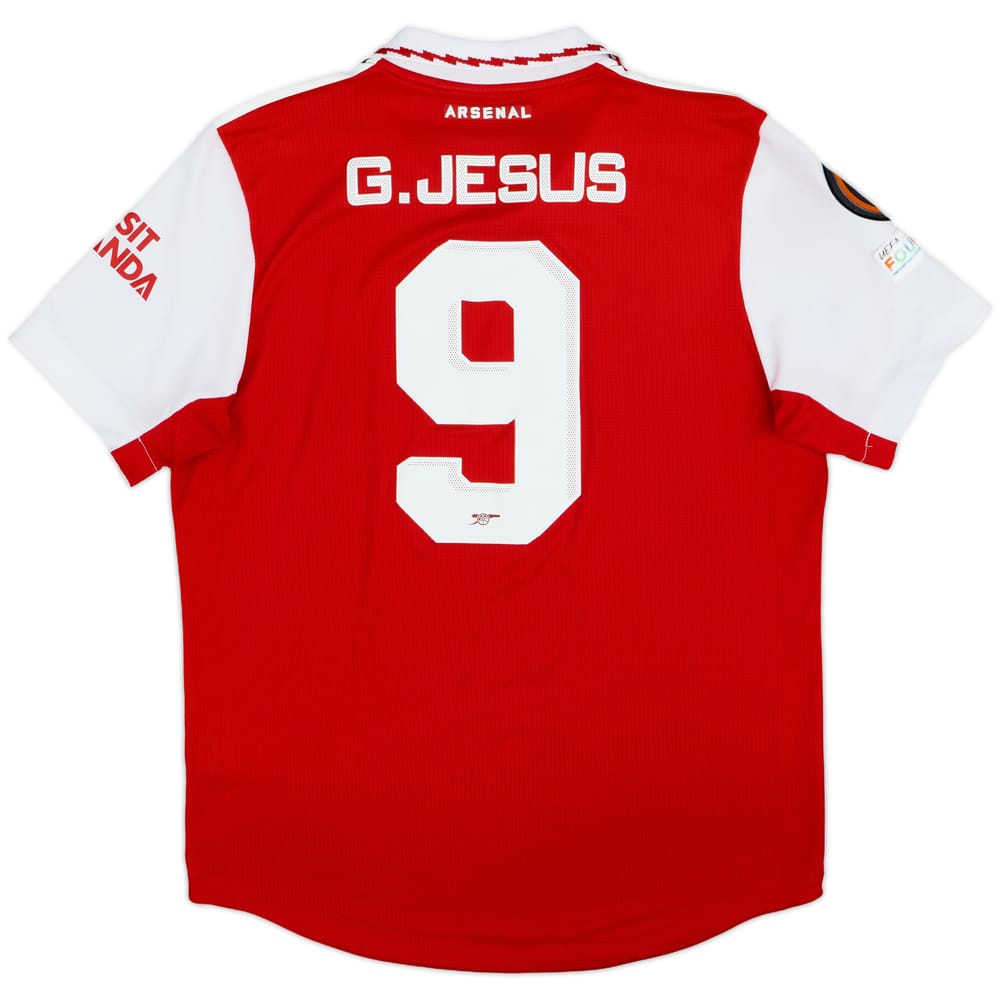 2022-23 Arsenal Authentic Home Shirt G. Jesus #9 - 6/10 - (M)