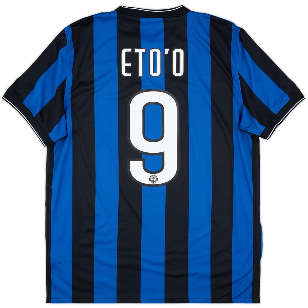 2009-10 Inter Milan Home Shirt Eto'o #9 - 8/10 - (L)