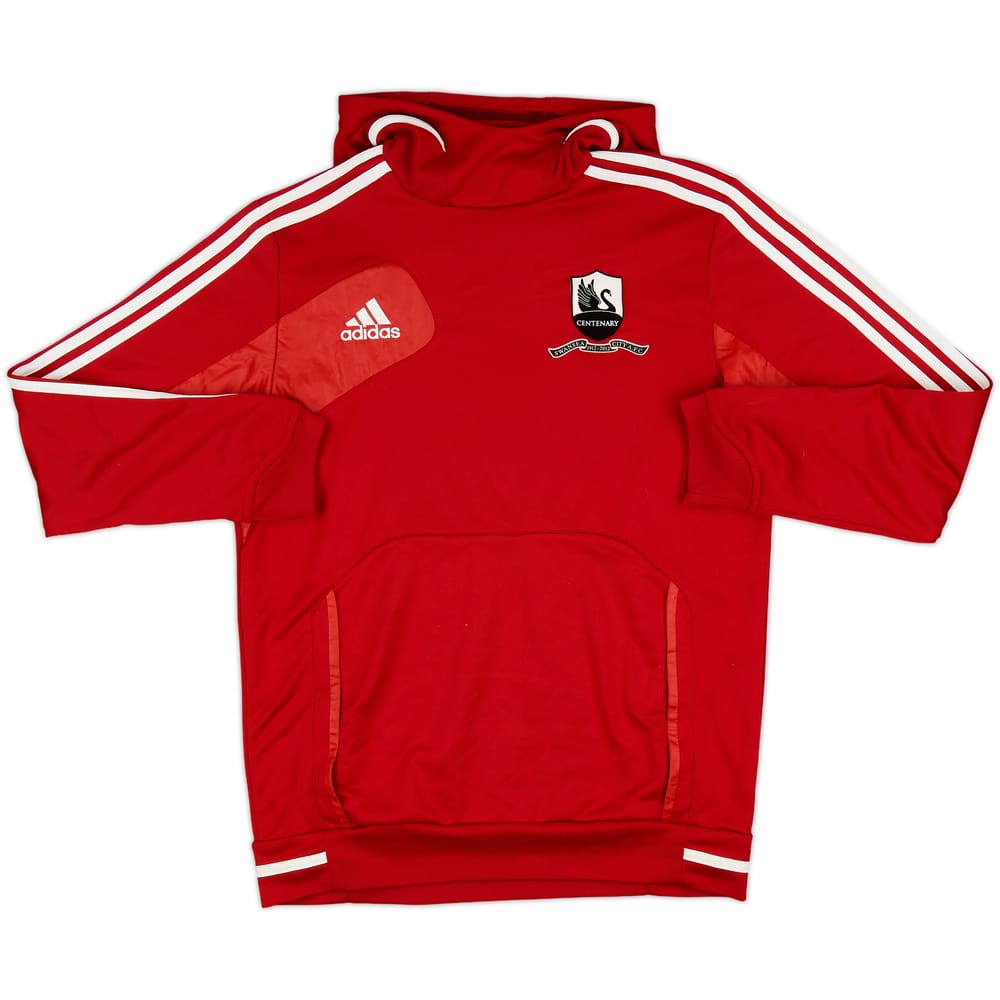 2012-13 Swansea adidas Hooded Sweat Top - 9/10 - (L)