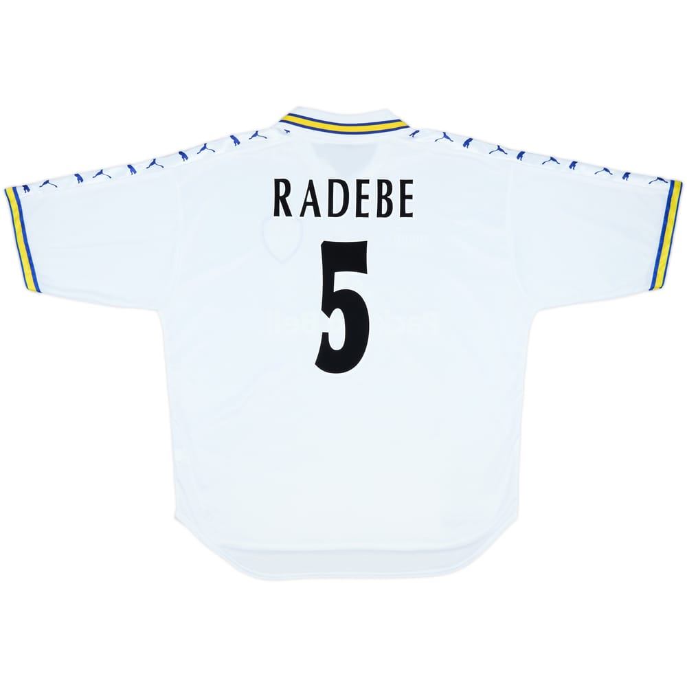 1998-00 Leeds United Home Shirt Radebe #5 - 10/10 - (XL)