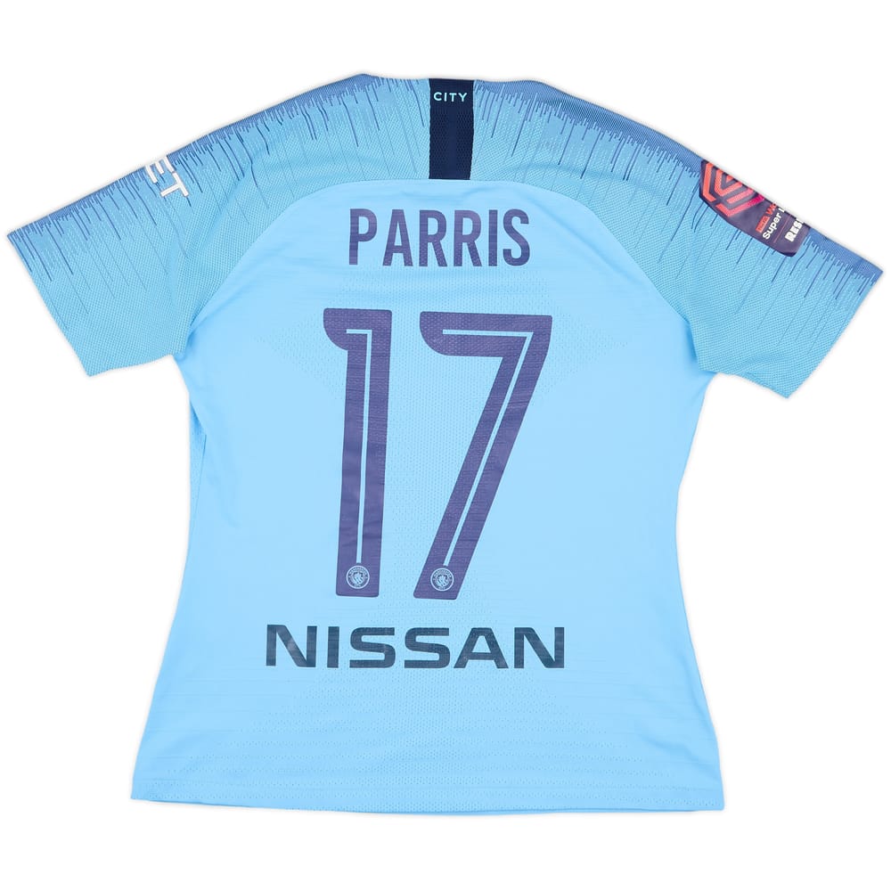 2018-19 Manchester City Women Match Issue Home Shirt Parris #17