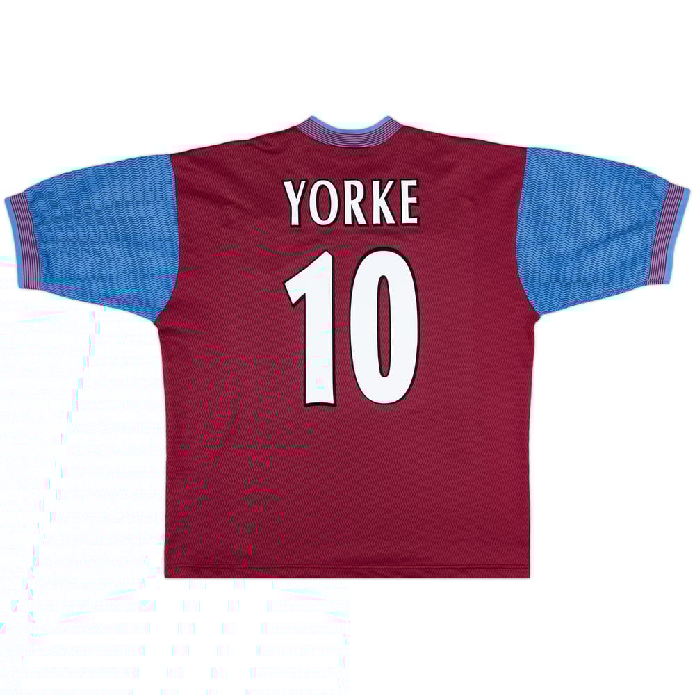 1997-98 Aston Villa Home Shirt Yorke #10 - 8/10 - (L)
