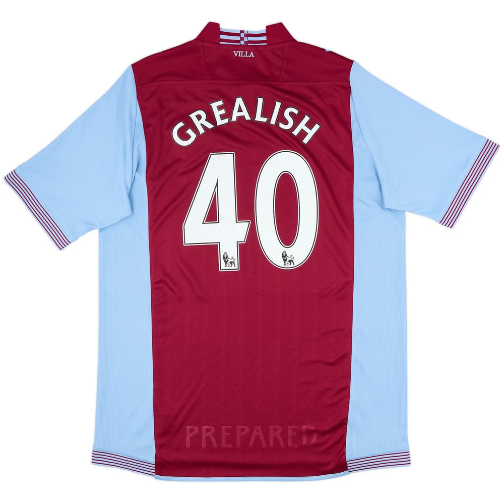 2013-14 Aston Villa Home Shirt Grealish #40 - 10/10 - (3XL)