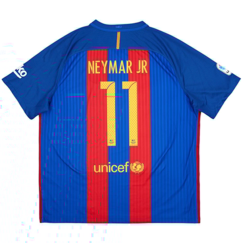 2016-17 Barcelona Home Shirt Neymar Jr #11 - 9/10 - (XXL)