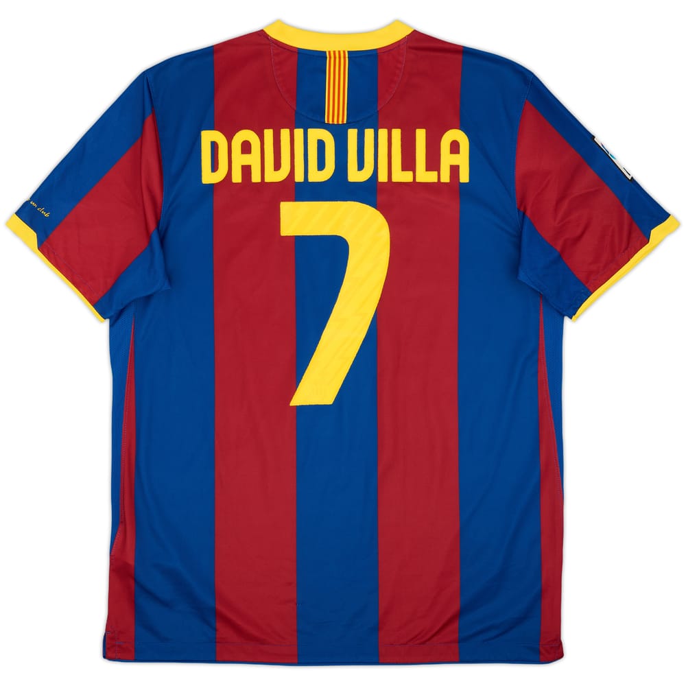 2010-11 Barcelona Home Shirt David Villa #7 - 6/10 - (L)