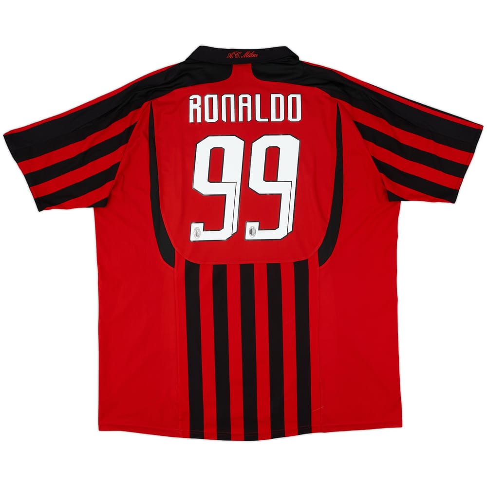 2007-08 AC Milan Home Shirt Ronaldo #99 - 6/10 - (3XL)