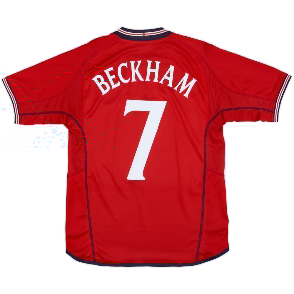 2002-04 England Away Shirt Beckham #7 - 7/10 - (M)