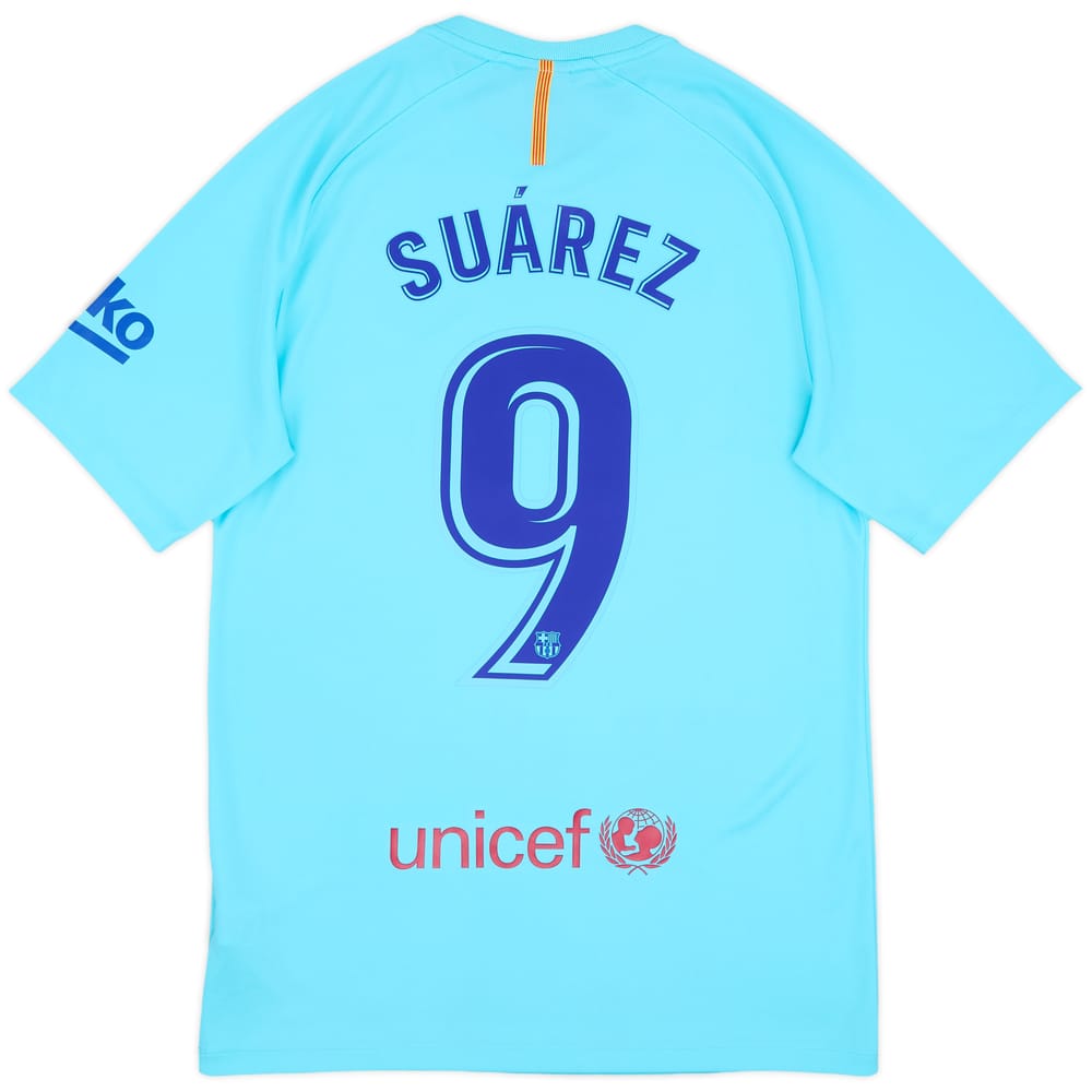 2017-18 Barcelona Basic Away Shirt Suarez #9 - 9/10 - (S)