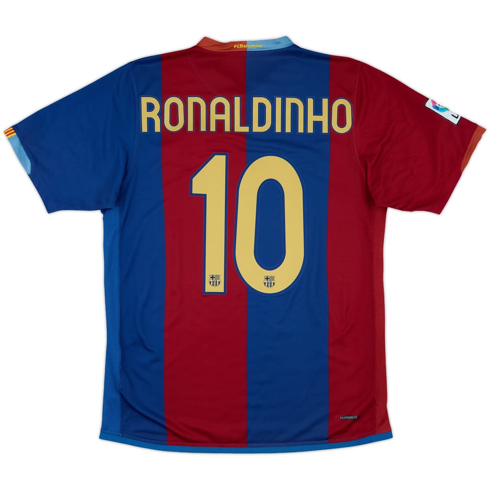 2006-07 Barcelona Home Shirt Ronaldinho #10 - 6/10 - (M)