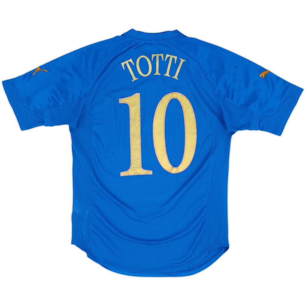 2004-06 Italy Home Shirt Totti #10 - 6/10 - (M)