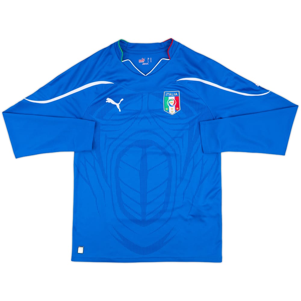 2010-12 Italy Home L/S Shirt - 9/10 - (M)