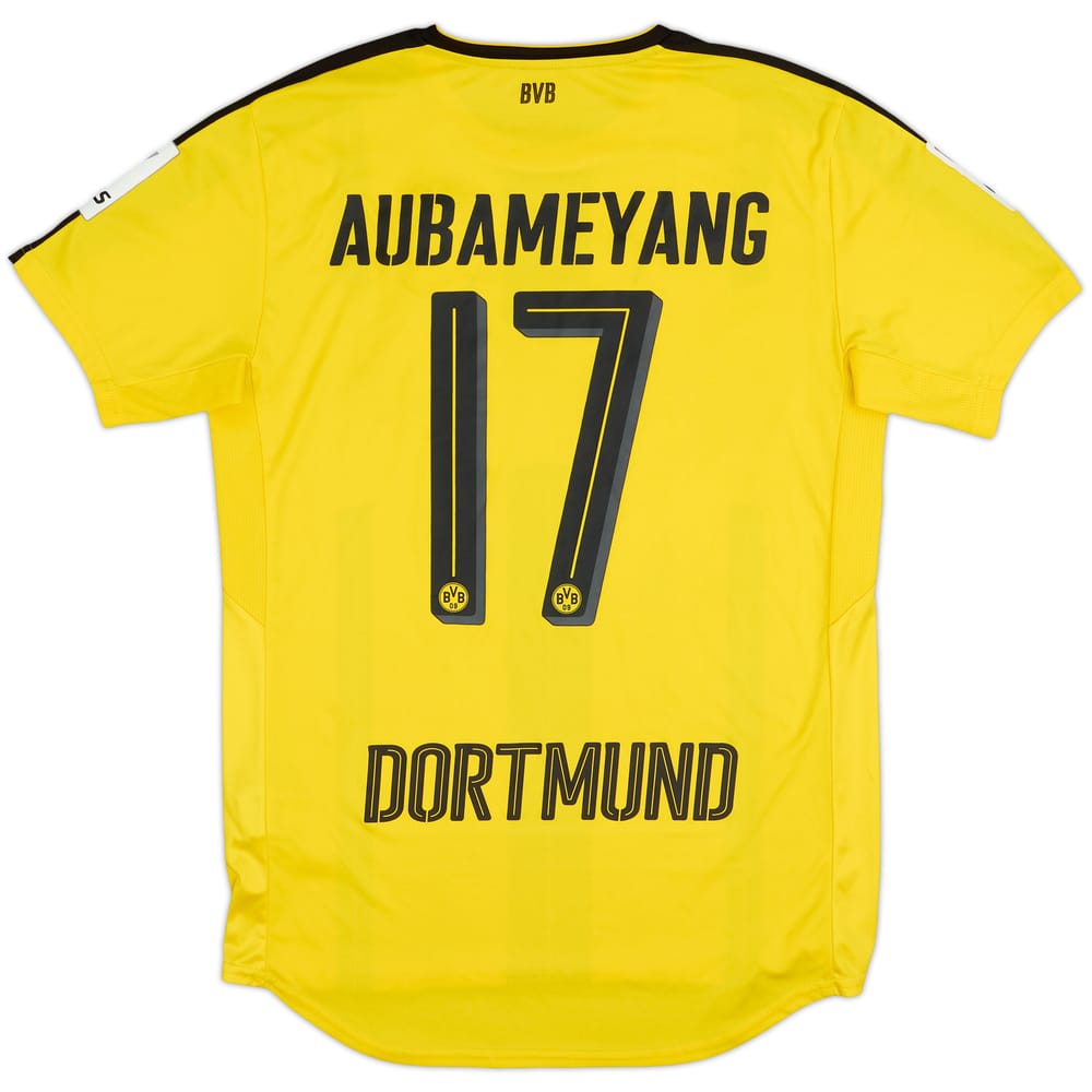 2016-17 Borussia Dortmund Home Shirt Aubameyang #17 - 8/10 - (M)
