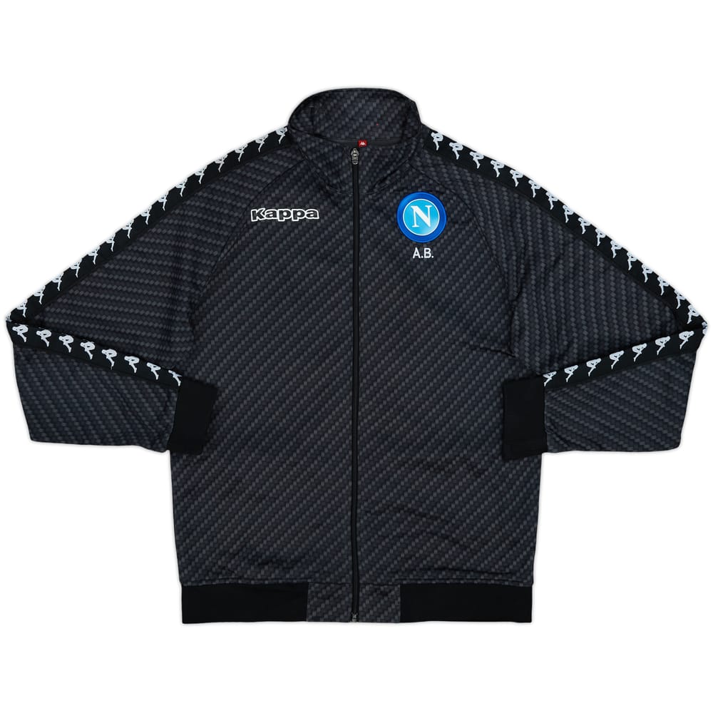 2017-18 Napoli Staff Issue Kappa Track Jacket A.B. - 8/10 - (M)