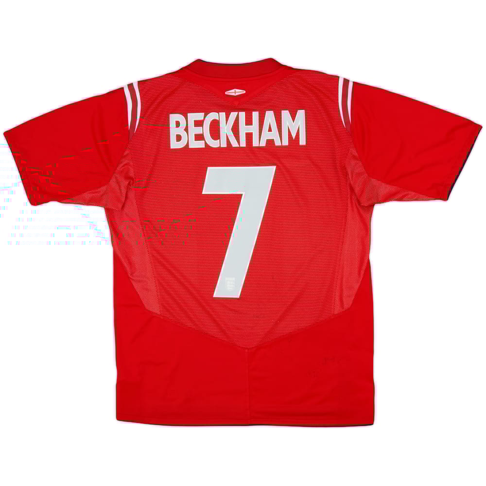 2006-08 England Away Shirt Beckham #7 - 8/10 - (M)