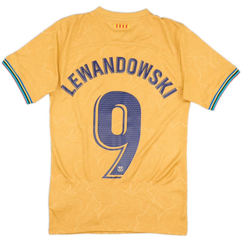 2022-23 Barcelona Away Shirt Lewandowski #9 - 9/10 - (XS)