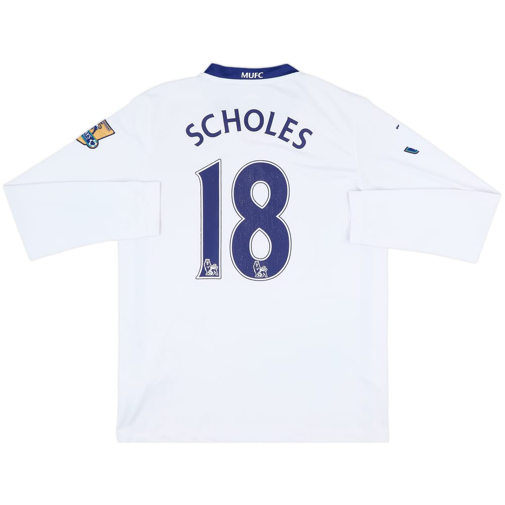 2008-10 Manchester United Away L/S Shirt Scholes #18 - 5/10 - (S)