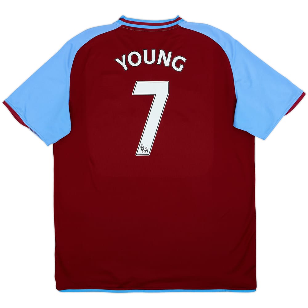 2008-09 Aston Villa Home Shirt Young #7 - 5/10 - (XXL)