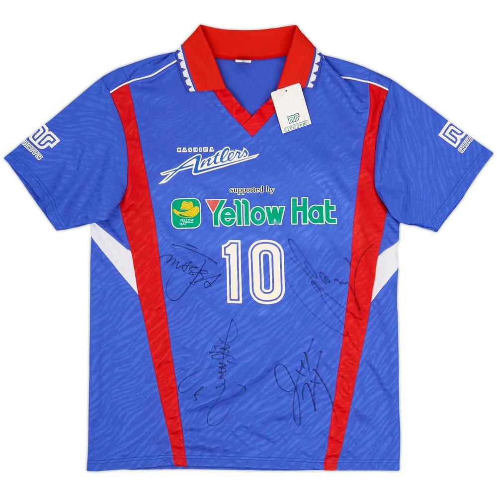 1992 Kashima Antlers Squad Signed Ennerre Training Shirt #10 (M)