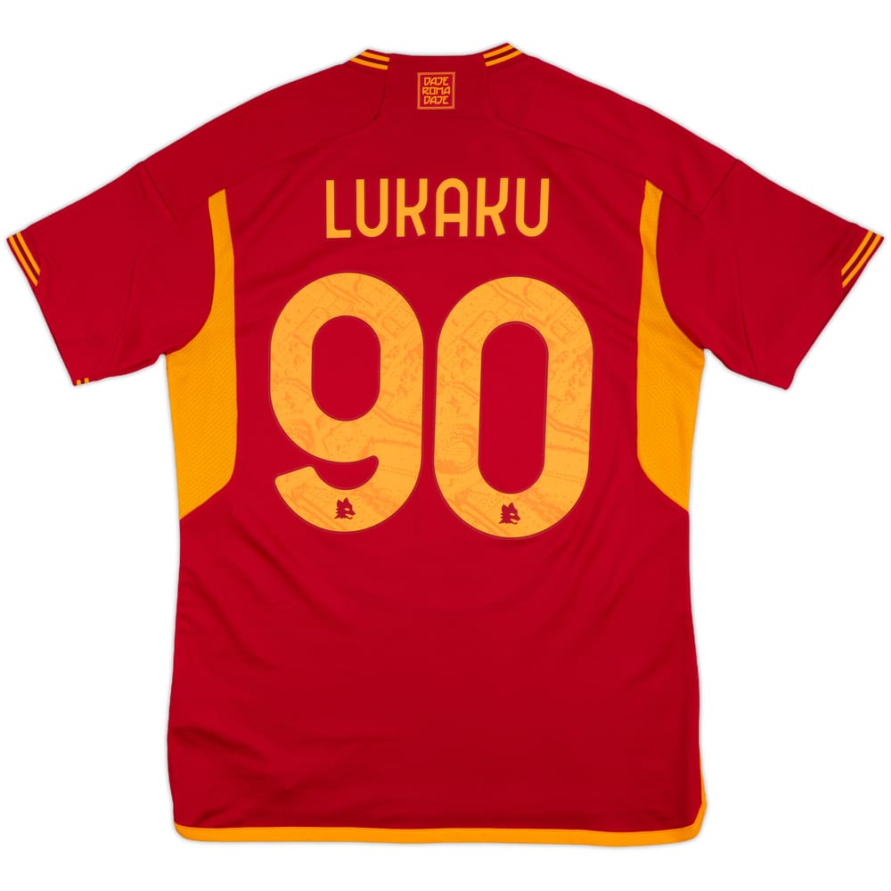 2023-24 Roma Home Shirt Lukaku #90 (M)