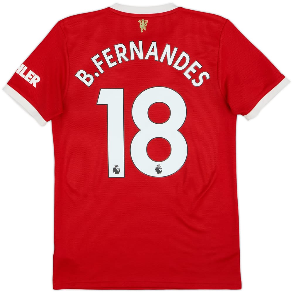 2021-22 Manchester United Home Shirt B.Fernandes #18 - 6/10 - (S)