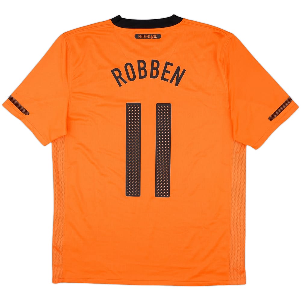 2010-11 Netherlands Home Shirt Robben #11 - 9/10 - (M)