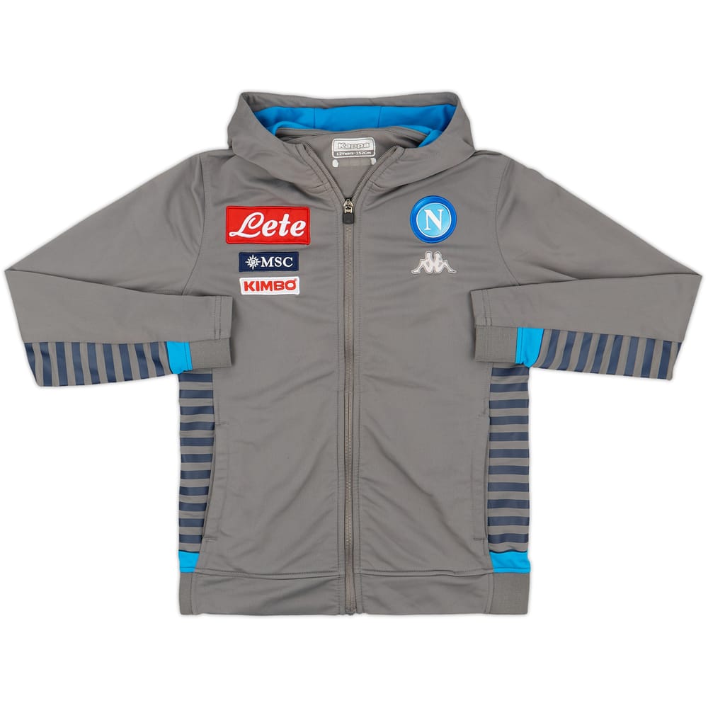 2019-20 Napoli Kappa Hooded Track Jacket - 6/10 - (M.Boys)